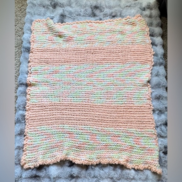 Handmade Pastel Knit Blanket - Picture 1 of 3